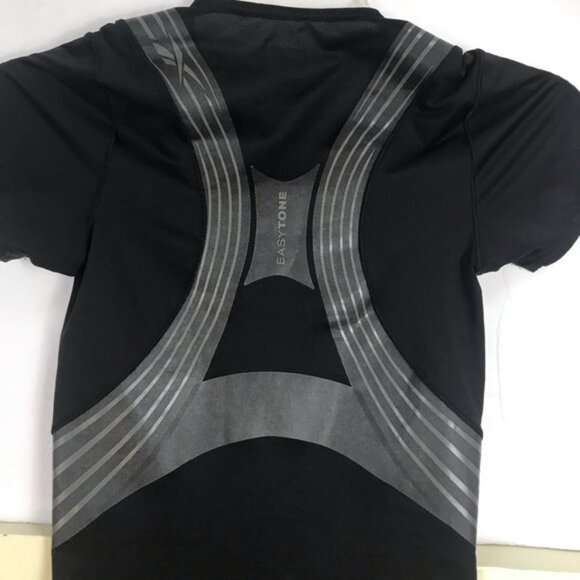 Reebok Easy Tone Fitness Workout Mesh Top Short Sleeve Stretch Spandex Sport S - Picture 6 of 16